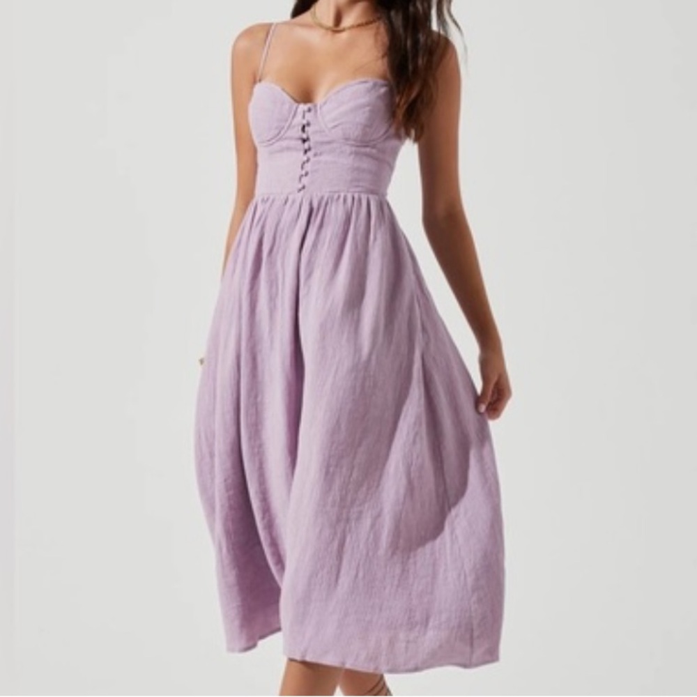 NWT ASTR the Label Lavender Ferreira Dress Sz Lg